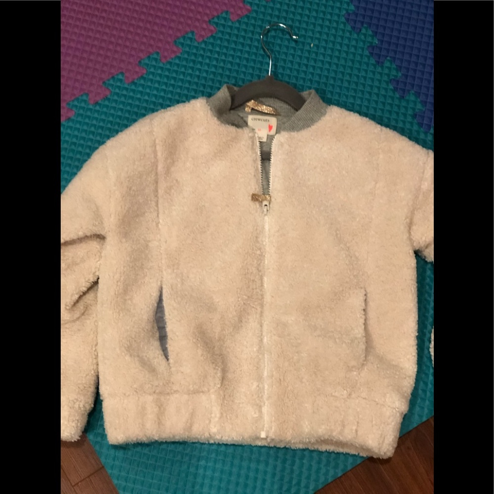 Girls j crew Sherpa jacket